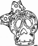 Muertos Dia Los Coloring Pages Skull Dead Melonheadz Skulls Clipart Faces Printable Skeleton Happy Color Sugar Calavera Kids Coloringhome Girl sketch template