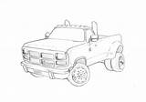 Lifted Cummins Chevy Jacked sketch template