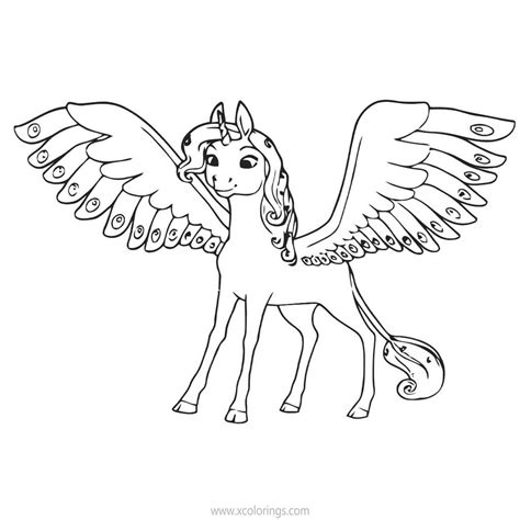 mia   coloring pages unicorn onchao  wings xcoloringscom