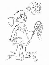 Butterfly Girl After Coloring sketch template