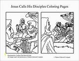 Jesus Disciples Coloring Calls Pages His Washing Feet Bible Apostles School Men Fishers Crafts Sunday Preschool Stories Sheets Peter Kids sketch template