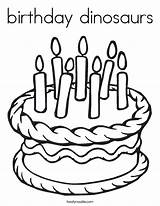 Coloring Feliz Cumpleanos Birthday Dinosaurs Cake Print Candles Built California Usa Template Twistynoodle Favorites Login Add sketch template
