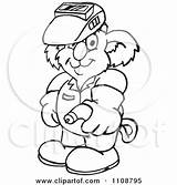 Welder Outlined Koala Illustration Designs Royalty Clipart Dennis Holmes Vector Coloring Pages 2021 Template sketch template