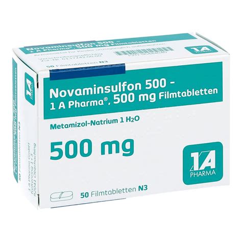 Novaminsulfon 500 1a Pharma 50 Stk Apotheke De