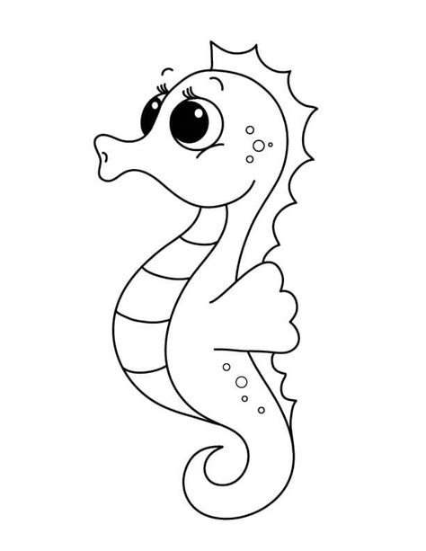 seahorse coloring page  printable coloring pages  kids