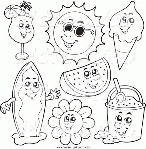 summer fun printable coloring pages coloring home