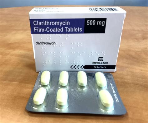 clarithromycin tablets brown burk