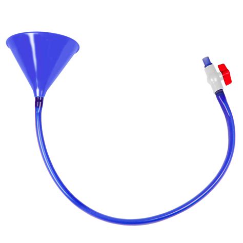 beer bong funnel with stop valve at