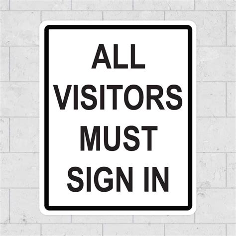 visitors  sign  sign visitors  sign  sticker