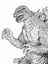 Godzilla Coloring Pages Shin Mean Concept Clipart Comes Library Deviantart Cute Comments Comment Coloringhome sketch template