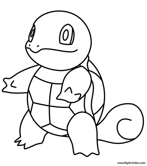 squirtle coloring page pokemon