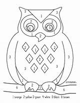 Printable Number Color Pages Owls Kids Template Activities Birds Printables School sketch template