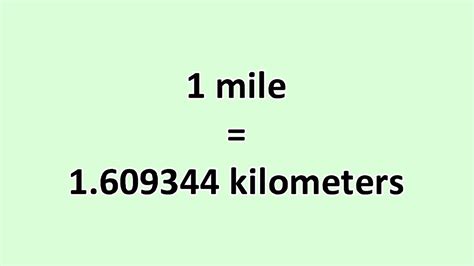 convert mile  kilometer excelnotes