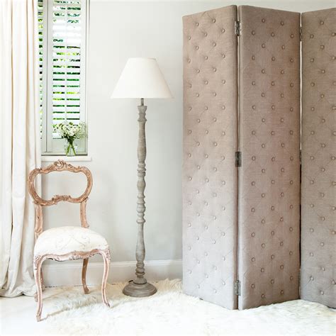 peek  boo studded linen upholstered dressing screen french bedroom company