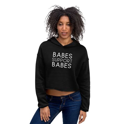 Babes Support Babes Cozy And Cute Cropped Hoodie — Lgemerick Kansas City
