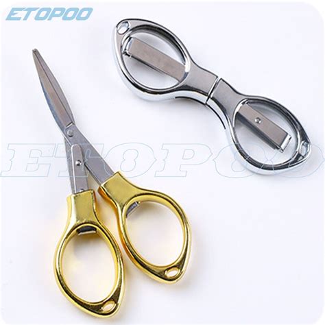 stainless steel folding scissors telescopic glasses multifunction