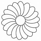 Flower Flowers Coloring Pages Printable Template Templates Color Outline Outlines Simple Clipart Daisy Drawing Clip Cliparts Kids Preschool Cut Blank sketch template