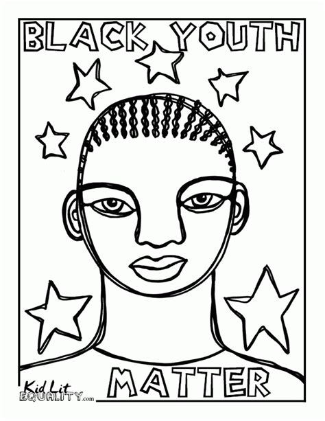 blm coloring pages black youth matter xcoloringscom