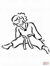 Coloring Pages Martial Arts Girl Judogi Karate Printable Color Getcolorings sketch template