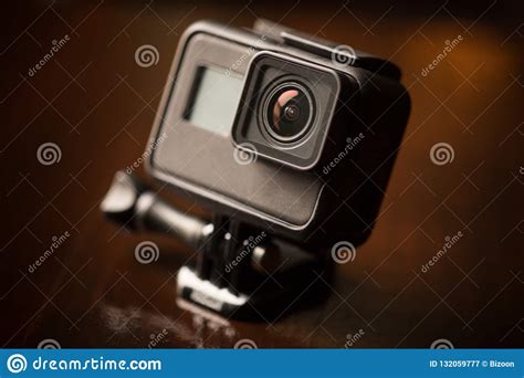 small action camera stock image image  black gear