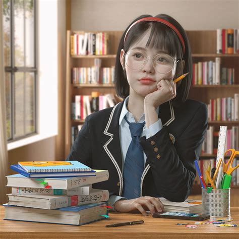 Artstation School Girl Seokyun Jang 3d Model Character Character