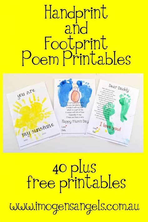 printable handprint poem printable templates  nora