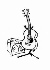 Cliparts Guitar Cartoon sketch template