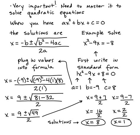 quadratic formula algebra test helper