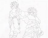 Broly Dbz Lineart Request sketch template