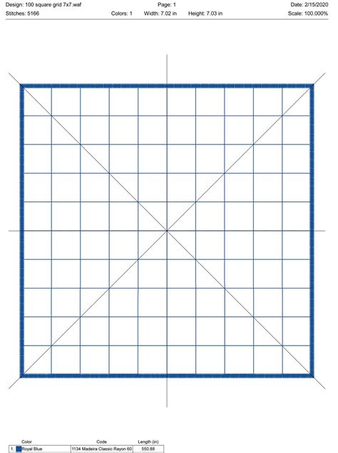 square grid school blank chart numbers embroidery etsy