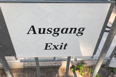ausgang sign meaning exit high quality stock  creative market
