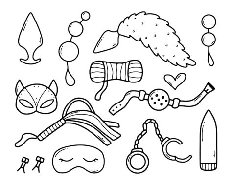 Premium Vector Set Of Sex Toys Collection Of Toys For Adults Vector