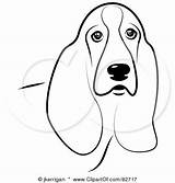 Hound Basset Tattoo sketch template