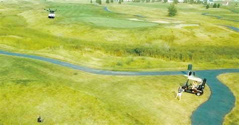 golf  drone deliveries   grab  bite   green