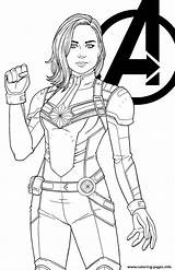Marvel Captain Coloring Pages Jamiefayx Printable Brie Larson Print Superhero Deviantart Disney Deviant Club sketch template