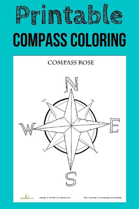 compass rose worksheet pass rose coloring page compass rose