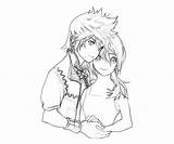 Coloring Pages Anime Couple Chibi Emo Cute Line Girl Getdrawings Getcolorings Colorings sketch template