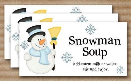 snowmansoupprintablebagtoppers snowman soup christmas treat bags