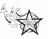 Star Nautical Pages Coloring Shooting Tattoo Designs Getcolorings sketch template