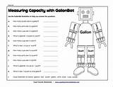 Capacity Gallon Grade Measuring Math Activities Man Worksheet Measurement Worksheets Classroom Printable 3rd Work 4th Lessons Fun Bot Activity Pints sketch template