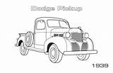 Coloring Truck Dodge Cummins Cars Drawings Pages Various Pickup Car 1939 Template Comments sketch template