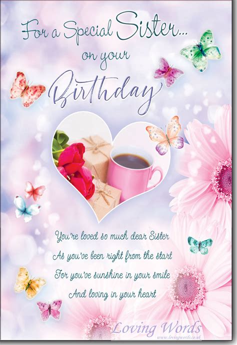 special sister birthday greeting cards  loving words