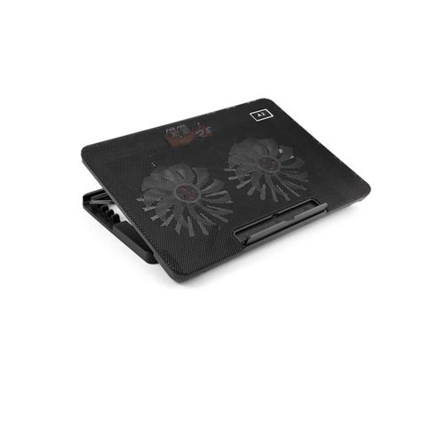 adjustable laptop cooling pad dual fan mygadgetslk