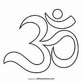 Aum Ohm Sketch Vector Coloring 123freevectors Hinduism Stained Hindu sketch template