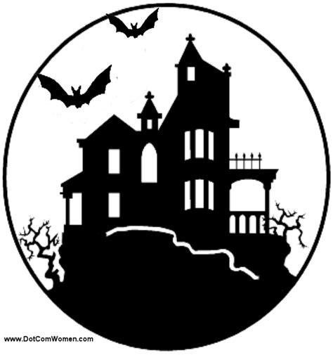 haunted house pattern  scary halloween pumpkin carving patterns