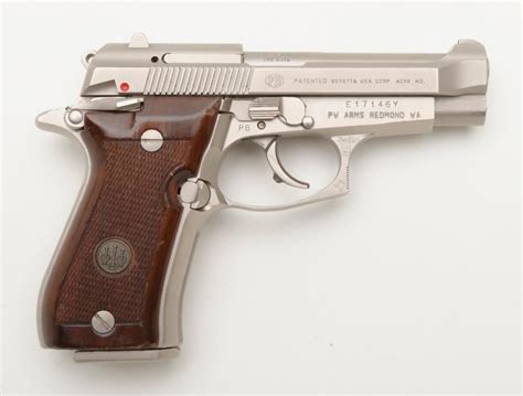 beretta model 84f da semi auto pistol 9mm short cal 3 3 4” barrel