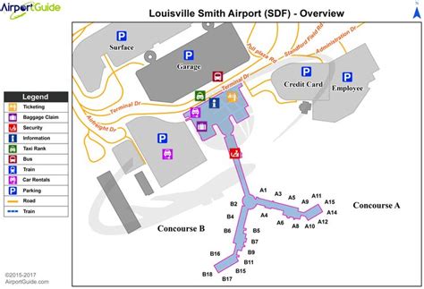 louisville louisville international standiford field sdf airport terminal map overview