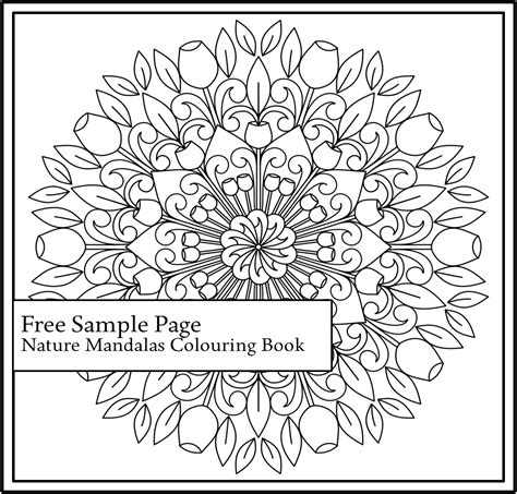 nature mandalas coloring book page payhip