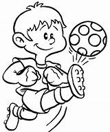 Colorear Jugando Soccer Fútbol Voetbal Sc34 Agosto Helvania sketch template