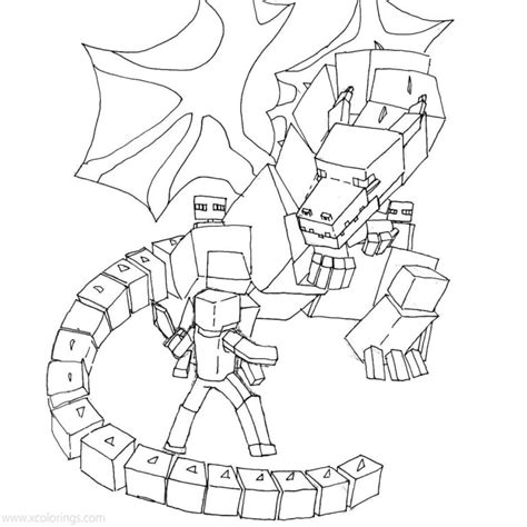 ender dragon coloring pages  drawing xcoloringscom
